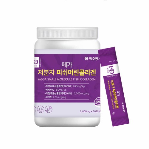 코오롱제약 메가 저분자 피쉬콜라겐 (2g*30포)