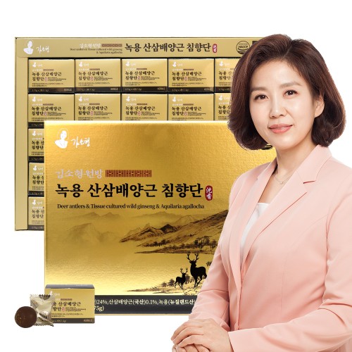 [김소형원방] 녹용산삼배양근침향단 100환(침향 25% 고함량/선물용 쇼핑백 포함)