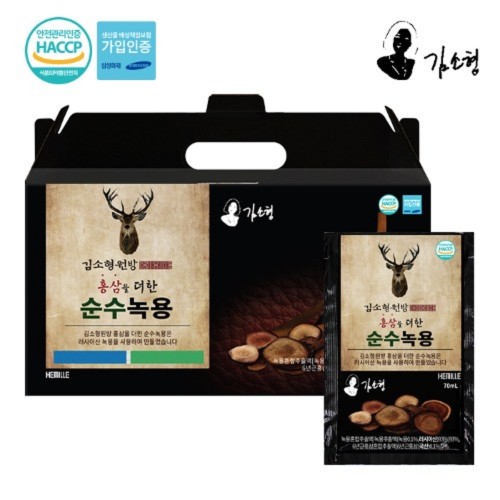 김소형원방 홍삼을 더한 순수녹용 (70ml x 30포)