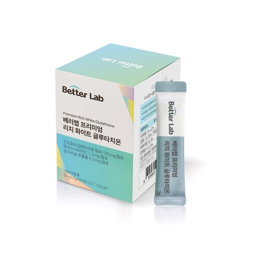 [유통기한할인]베러랩 프리미엄 리치 화이트 글루타치온(2g*30포)/25년9월11일까지