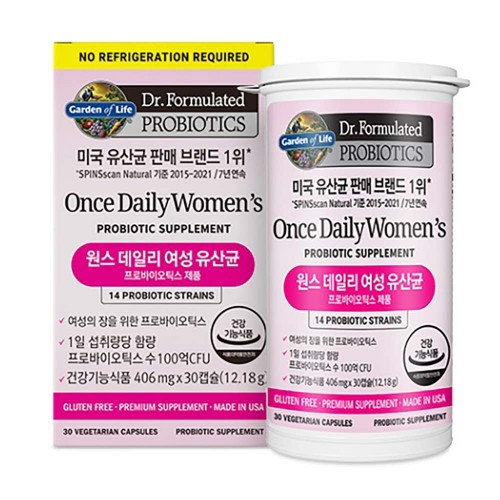 가든오브라이프 닥터포뮬레이티드 원스 데일리 여성 유산균 30캡슐(미국 유산균 1위)