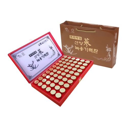 청해솔 프리미엄 산양삼녹용기력환(60환)레드 3.75g x 60환(225g)