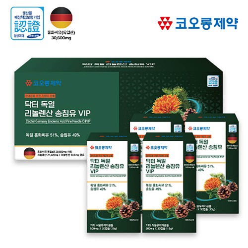 코오롱제약 닥터 독일 리놀렌산 송침유VIP 500mg x 120캡슐