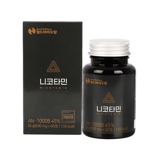 월드바이오팜 니코타민 600mg x 60정 (흡연자의 필수품/특허원료 AN-1000B 45%함유)