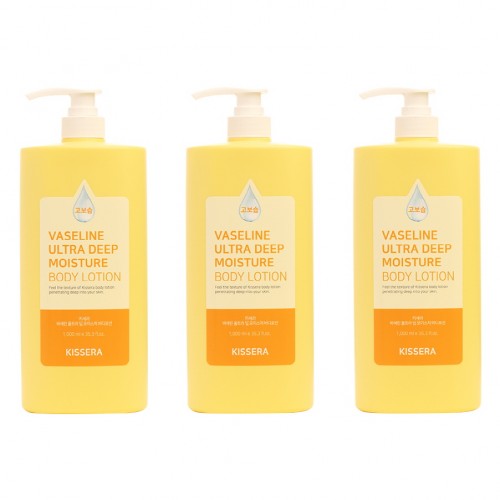 키세라 바세린 딥 모이스처 바디로션 1,000ml 3개