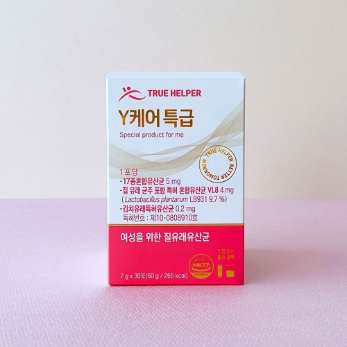 트루헬퍼 Y케어 특급 여성 질 유래 유산균 프로바이오틱스 2g×30포 (1개월분)