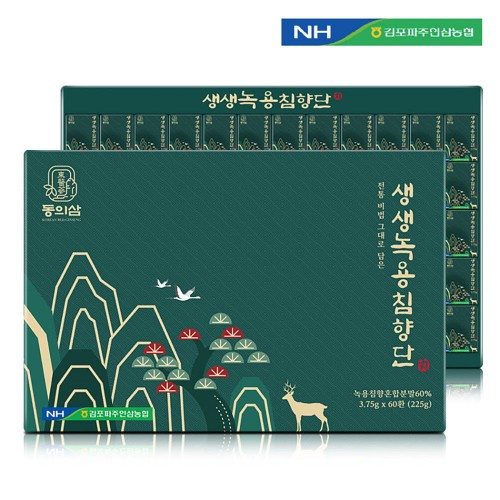 김포파주인삼농협 생생녹용침향단 3.75g* 32환 /쇼핑백포함