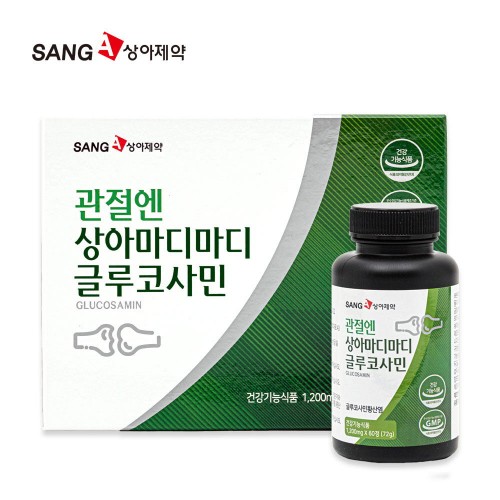 상아제약 관절엔 상아마디마디 글루코사민 1200mg x 60정 * 2병 /관절 영양제