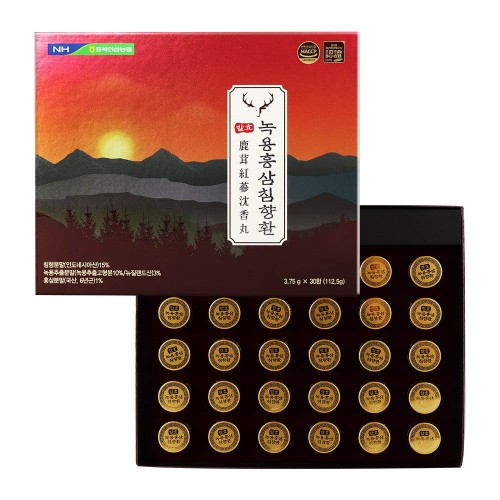 [농협] 발효녹용홍삼 침향환 30환(3.75g x 30환/선물용 쇼핑백포함)