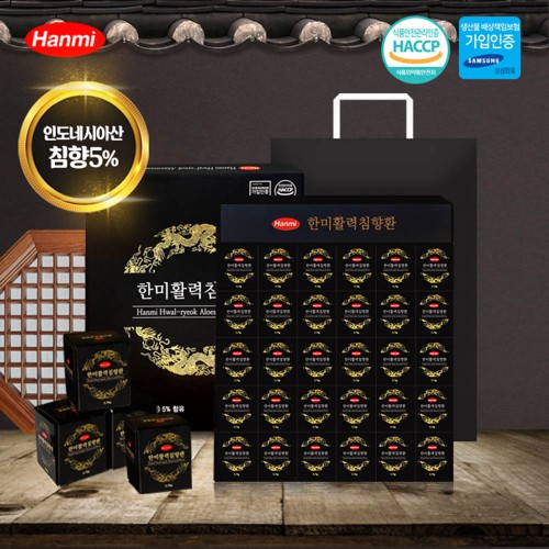 한미헬스케어 활력침향환 3.75gX30환 (쇼핑백증정)