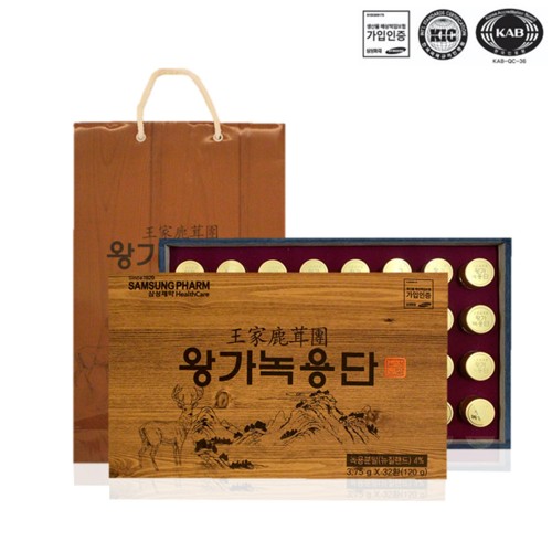 삼성제약 왕가녹용단 3.75g x 32환 (120g)