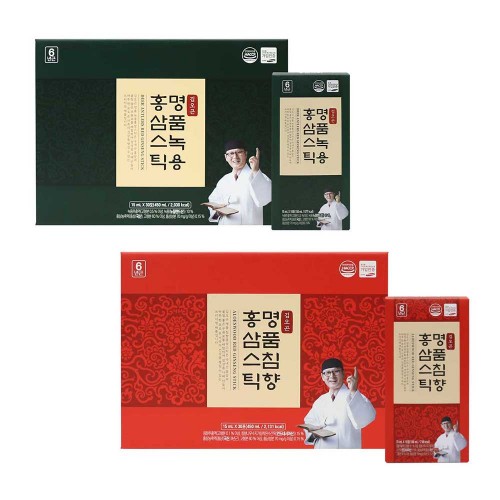 2025년 [김오곤] 명품 홍삼 스틱 2종세트(침향홍삼5g x30포+녹용홍삼5g+30포) /선물용 쇼핑백 포장