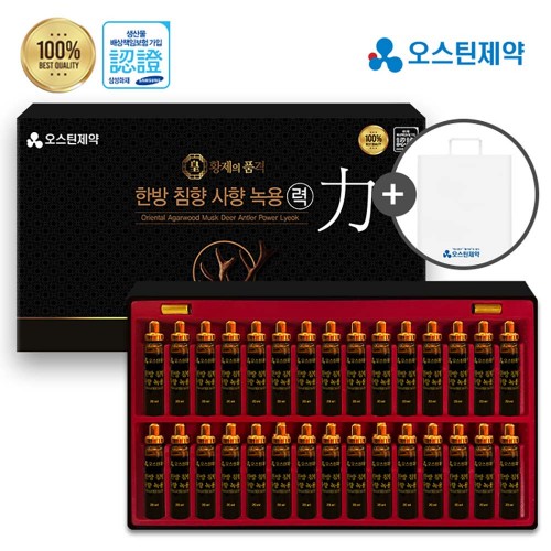 오스틴제약 한방 침향 사향 녹용 력 20ml x 30병/쇼핑백포함