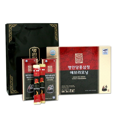 명인당 홍삼정 에브리모닝 10ml * 30포/쇼핑백포함
