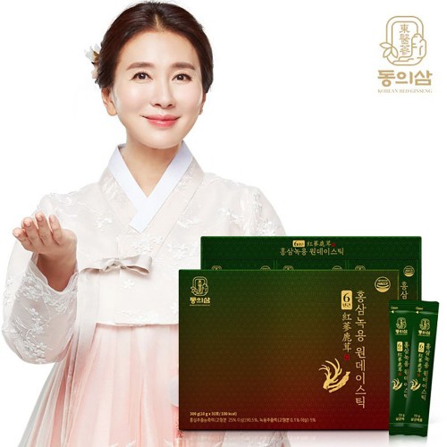 동의삼 6년근 홍삼녹용 원데이스틱 30포 (쇼핑백증정)