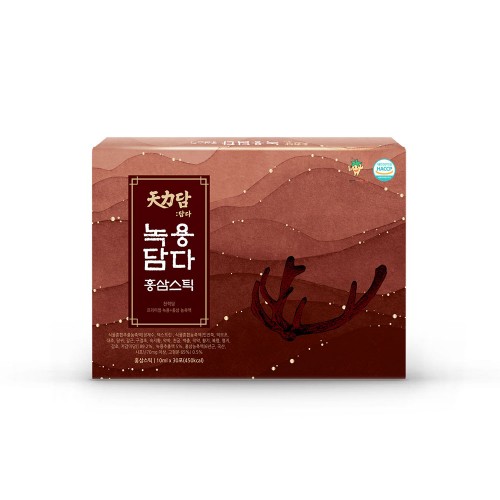 천력담 녹용담다 홍삼스틱 10ml x 30포(쇼핑백포함)