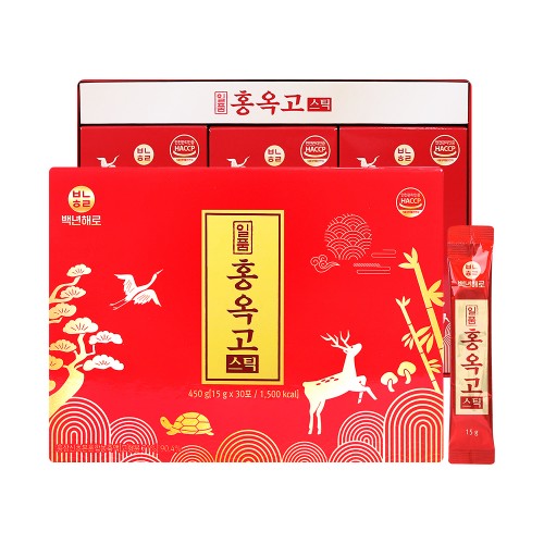 백년해로 일품 홍옥고 스틱(15g x 30포/선물용 쇼핑백 포함)