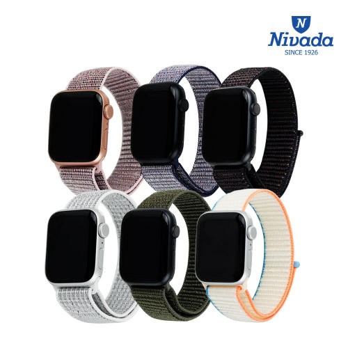 니바다 NVD 5006 애플워치 호환용 스트랩 나일론 스포츠 루프밴드 7 SE 6 5 4 3 2 1 세대 (38/40/41mm 호환)