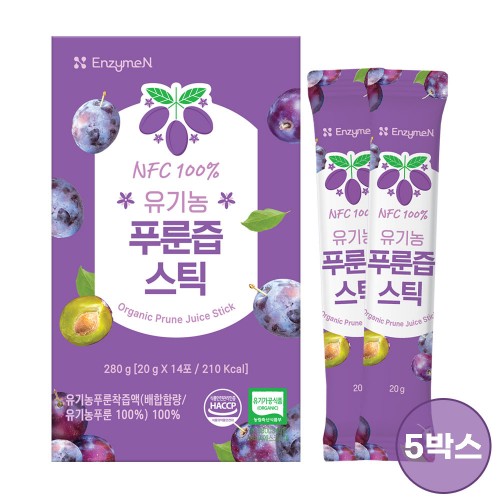 엔자임엔 NFC 하루1푸룬 유기농 100% 리얼 푸룬즙 20g x 14포 5박스