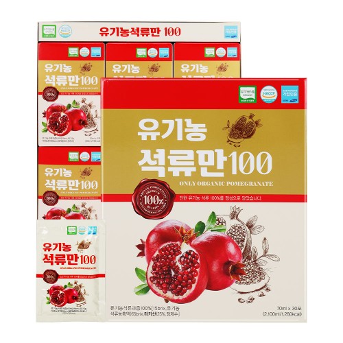 농협 유기농 석류만100 (70ml x 30포/유기농 석류과즙 100%/선물용 쇼핑백포함)