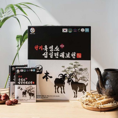 100% 자연방목 국내산 천기 흑염소 십일전대보천 70ml x 30포