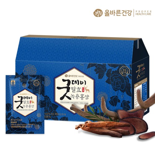 올바른건강 굿데이 발효녹용홍삼 50ml x 30포