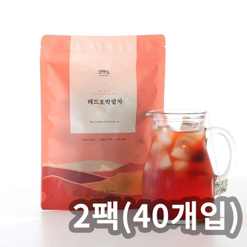 붓기 OUT 묘미담 레드호박팥차 2팩 (총 40개입)