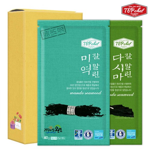 탑셰프 청정완도미역40g 다시마50g(2종)