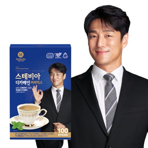 맥널티 디카페인 스테비아 당제로 커피믹스 100개입