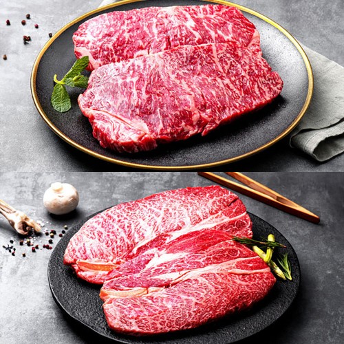 한우 1등급 등심 300g x 2 + 채끝 300g x 2