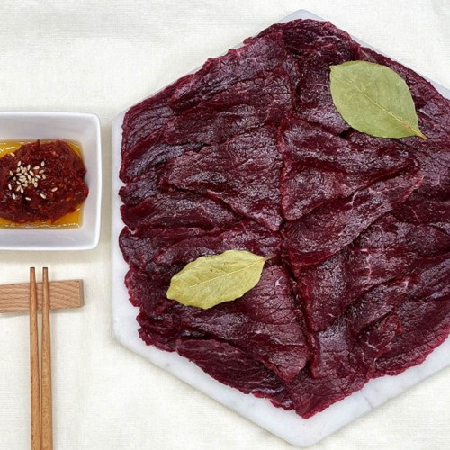 당일도축 육사시미(뭉티기) 600g(+양념 2개)
