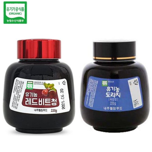 [유기가공인증] 유기농 레드비트청 220g+도라지 복합청 220g