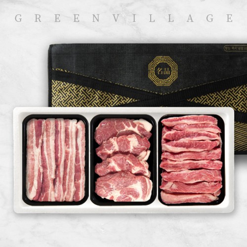 [브라이트데이] 한돈 1.1kg 선물세트(삼겹살300g + 목살500g + 항정살300g) 25y_dg_010