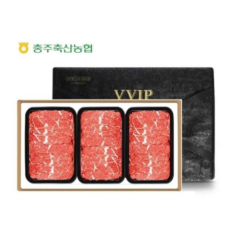 충북한우공동브랜드 청풍명월한우 무항생제 1+등급 선물세트 VIP4호(불고기400gx3 총1.2kg)
