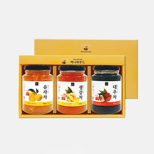 허니비푸드 꿀을 그린사람들 건강차 3종세트/500g*3