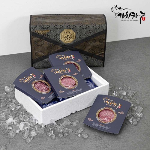 가치하누 1++한우투뿔 특수부위 선물세트 900g (앞치마살+업진안살+삼각살)/아이스박스포장(부직포불가)