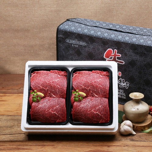 [안동한우정] 1등급 한우 정육실속 선물세트 6호(400g*2)0.8k