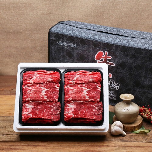[안동한우정] 1등급 한우 정육실속 선물세트 5호(400g*2)0.8k