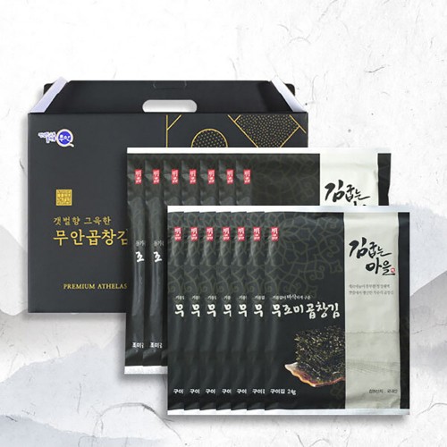 브라이트데이 김굽는마을 곱창김 선물세트(무조미곱창김 24g x 7봉 + 조미곱창김 27g x 7봉) dp_gm_018