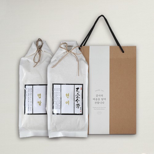 [브라이트데이] THE 그레인 선물세트 4호 dp_td_004 (햅쌀 1.2kg  현미 1.2kg)