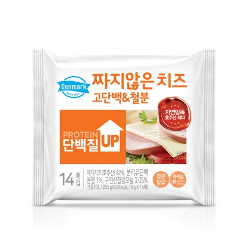 동원 덴마크 짜지않은 치즈 고단백 x 70매 (18g 14매*5봉)