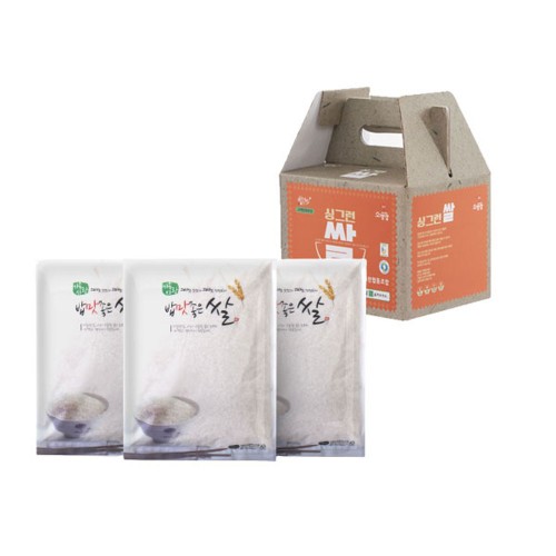 싱그런협동조합 무농약 찹쌀 1kg 3개 SH-KC-003