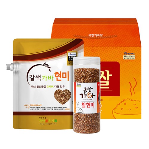 [금탑가바쌀] 유기농 금탑 가바쌀 2.8kg 선물세트 3-5호