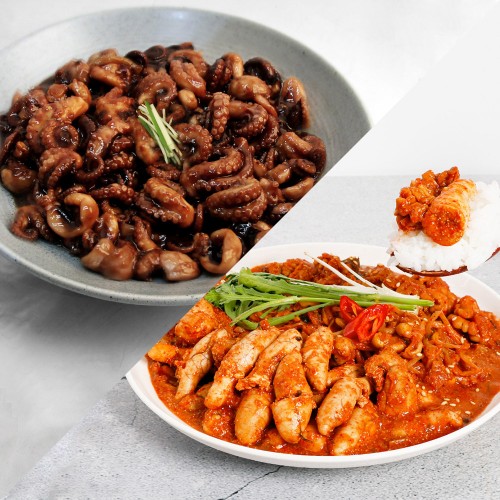 미각기행 목동 곤이알찜 550g x 2팩 + 미각기행 목동쭈꾸미 블랙 300g x 2팩 세트
