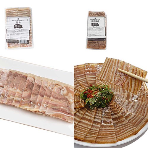 [부산미식여행]냉장돼지머리편육500g*2+냉동껍데기편육300g