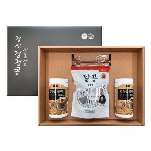 검정콩선물세트 [검정콩블랙 미숫가루(500g) - 2개 / 달콩검정콩(10g*10)]