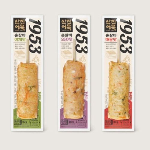 [삼진어묵] 순살바 어묵바3종 15개(야채맛5개+오징어맛5개+매운맛5개)