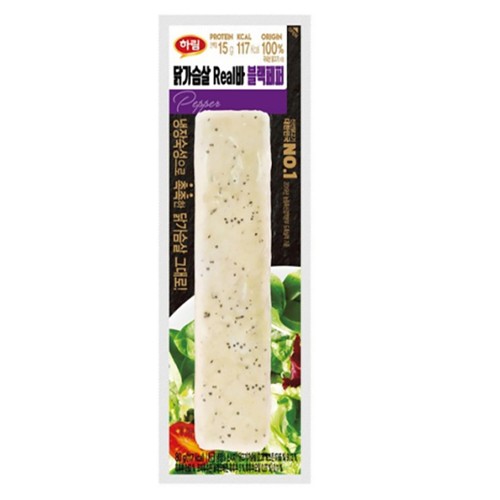 하림 닭가슴살 리얼바 블랙페퍼 80g 10개 세트