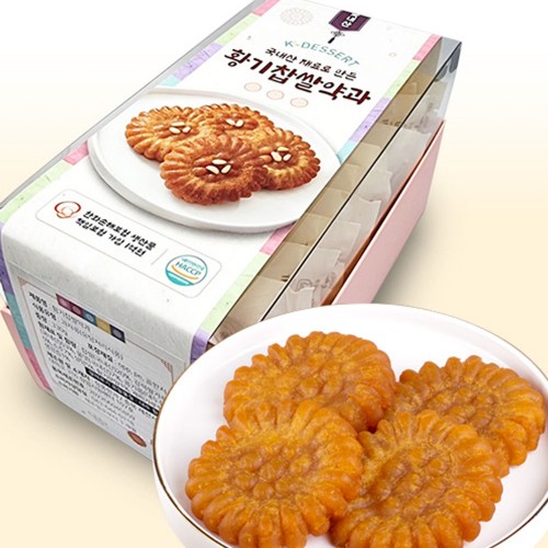 건강담은 수제 황기먹은 찹쌀 약과 330g (10개입) 알룰로스첨가 국내산조청 국내산찹쌀 황기함유