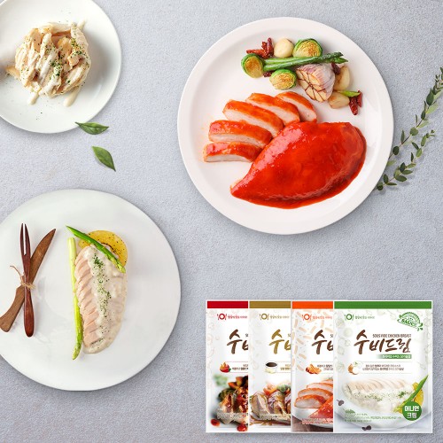수비드림 닭가슴살 4종 골라담기 10개 칠리/데리야끼/어니언/떡볶이